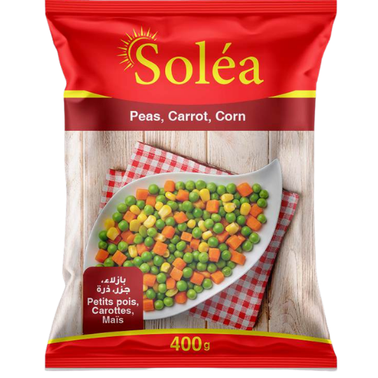 peas, carrot, corn